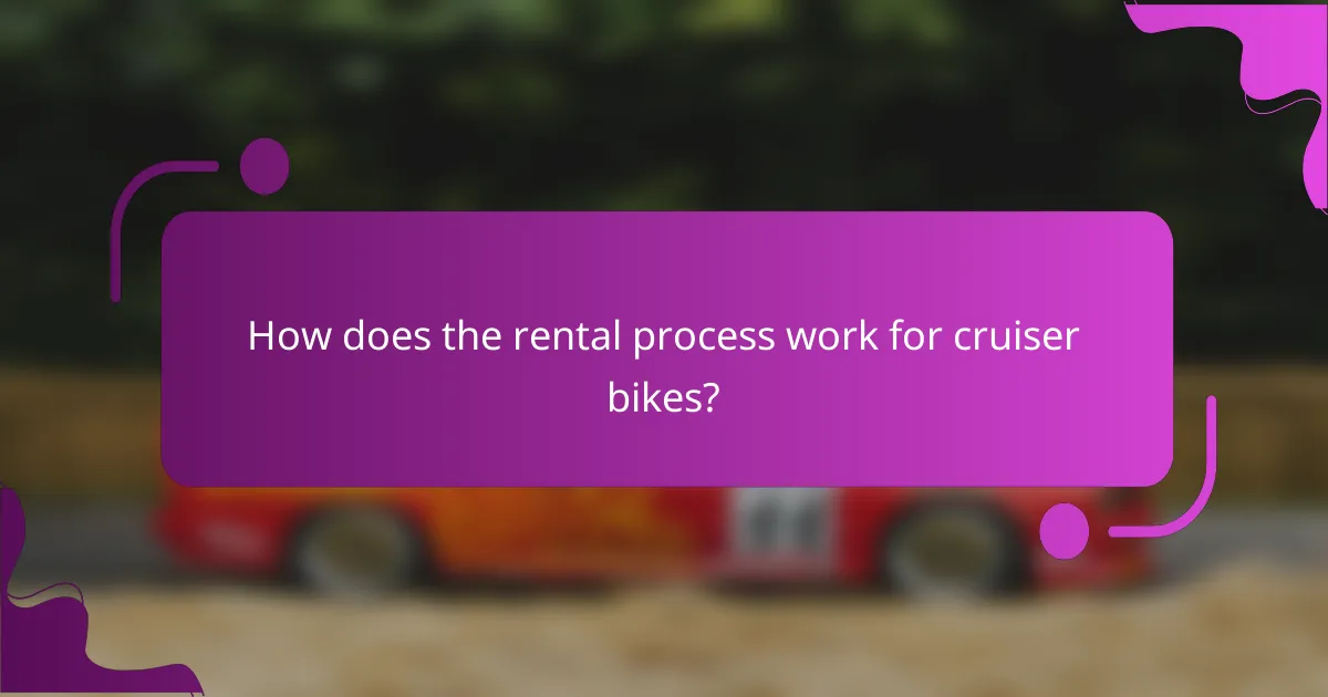 How does the rental process work for cruiser bikes?