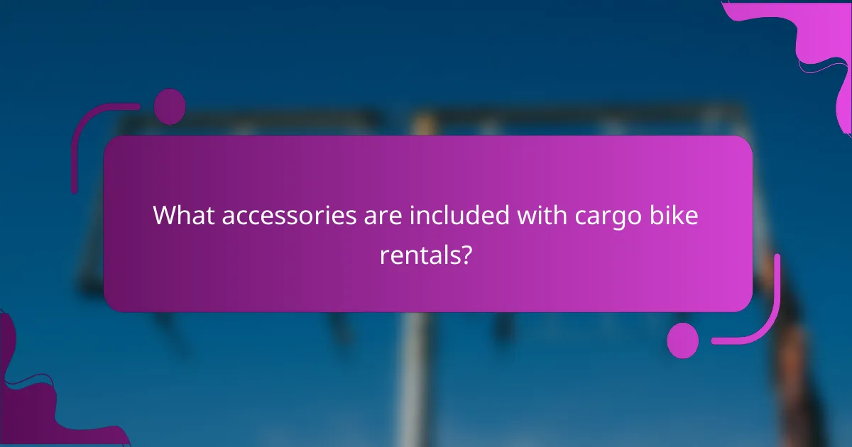 What accessories are included with cargo bike rentals?