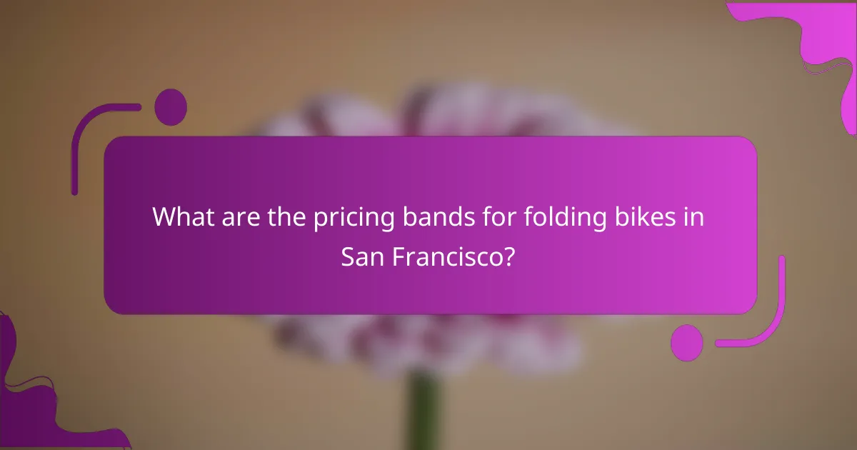 What are the pricing bands for folding bikes in San Francisco?